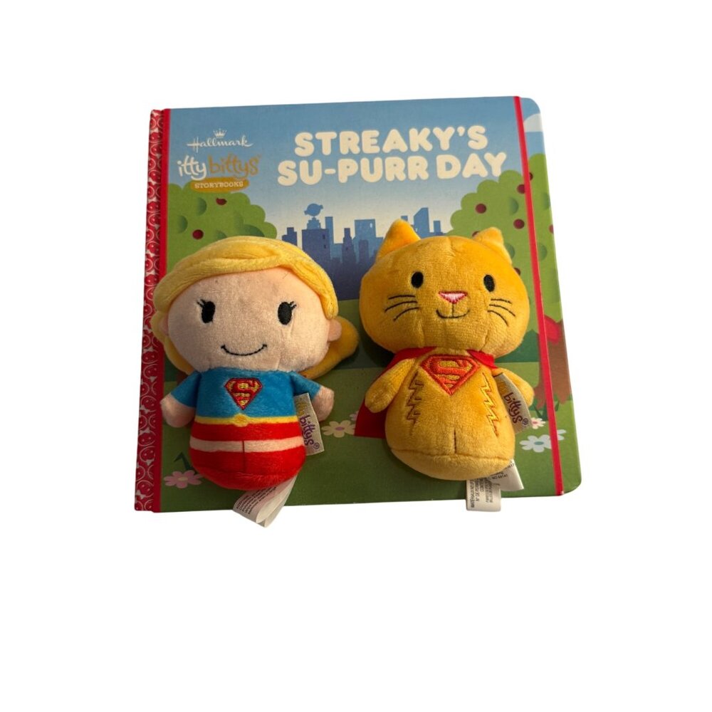 Hallmark Itty Bittys Storybook Streakys Su-Purr Day With Supergirl & Streaky Plu